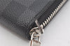 Authentic Louis Vuitton Damier Graphite Zippy Organizer Wallet N63077 Box 2592K