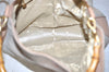 Authentic GUCCI Vintage Bamboo Shoulder Tote Bag Suede Leather Beige Junk 2593I