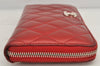 Authentic CHANEL Brilliant Enamel Matelasse Long Wallet Purse Red CC Box 2594K