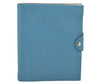 Authentic HERMES Yuris GM Agenda Note Book Cover Leather Light Blue 2595K