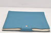 Authentic HERMES Yuris GM Agenda Note Book Cover Leather Light Blue 2595K