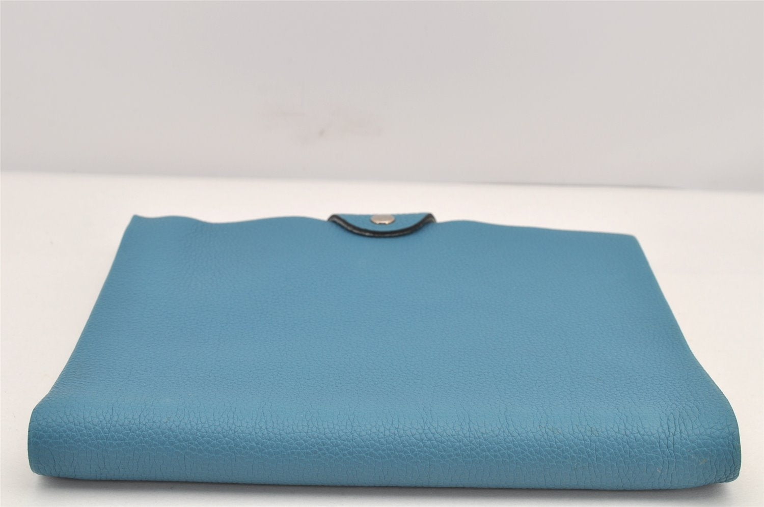 Authentic HERMES Yuris GM Agenda Note Book Cover Leather Light Blue 2595K