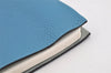 Authentic HERMES Yuris GM Agenda Note Book Cover Leather Light Blue 2595K