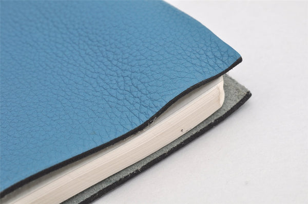 Authentic HERMES Yuris GM Agenda Note Book Cover Leather Light Blue 2595K