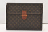 Authentic Louis Vuitton Monogram Poche Ministre Document Case M53445 LV 2596J