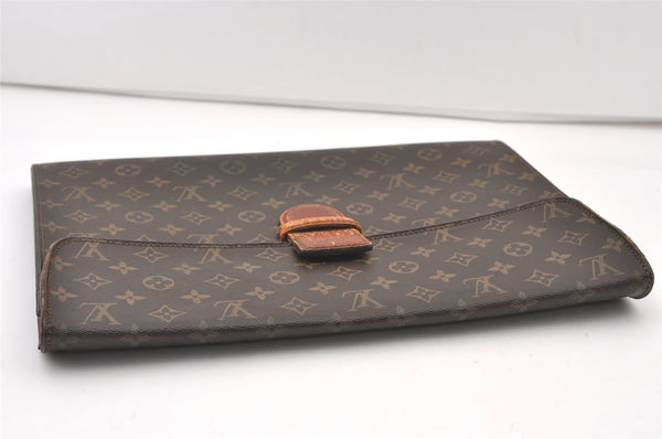 Authentic Louis Vuitton Monogram Poche Ministre Document Case M53445 LV 2596J