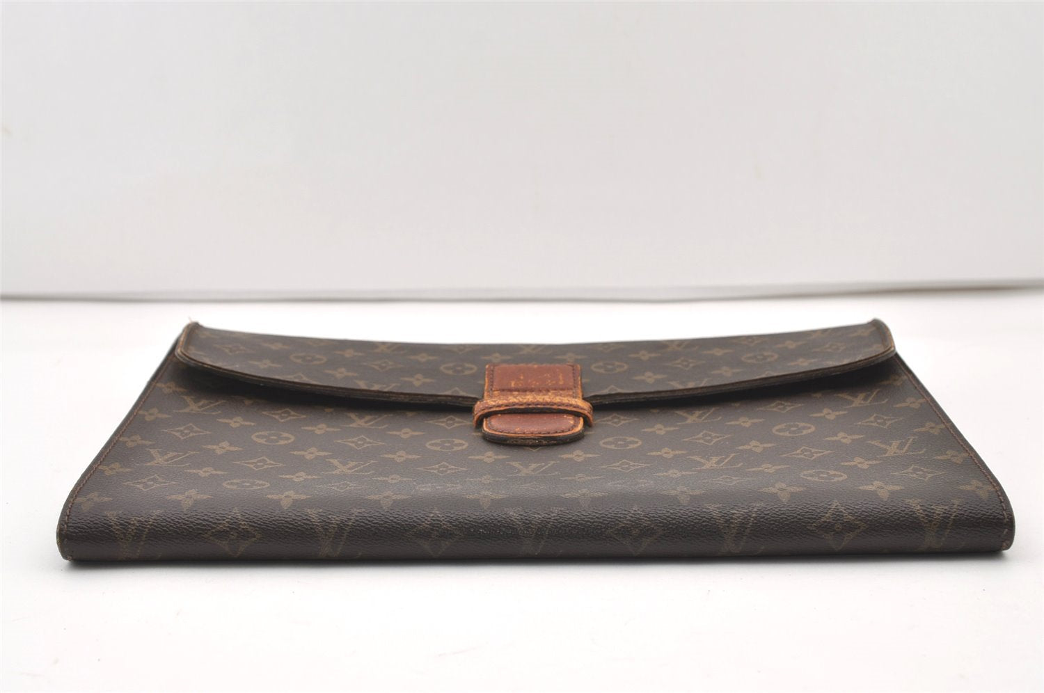 Authentic Louis Vuitton Monogram Poche Ministre Document Case M53445 LV 2596J