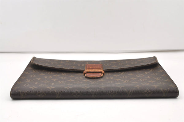 Authentic Louis Vuitton Monogram Poche Ministre Document Case M53445 LV 2596J