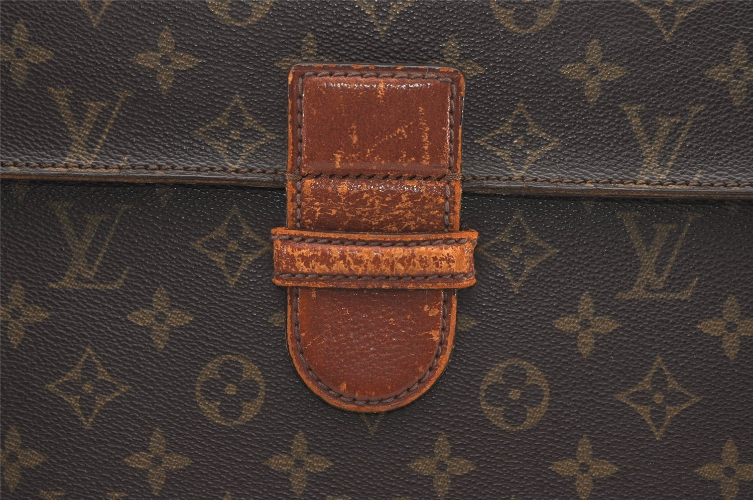 Authentic Louis Vuitton Monogram Poche Ministre Document Case M53445 LV 2596J