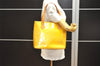 Authentic Louis Vuitton Vernis Houston Shoulder Hand Bag Yellow M91053 LV 2598I