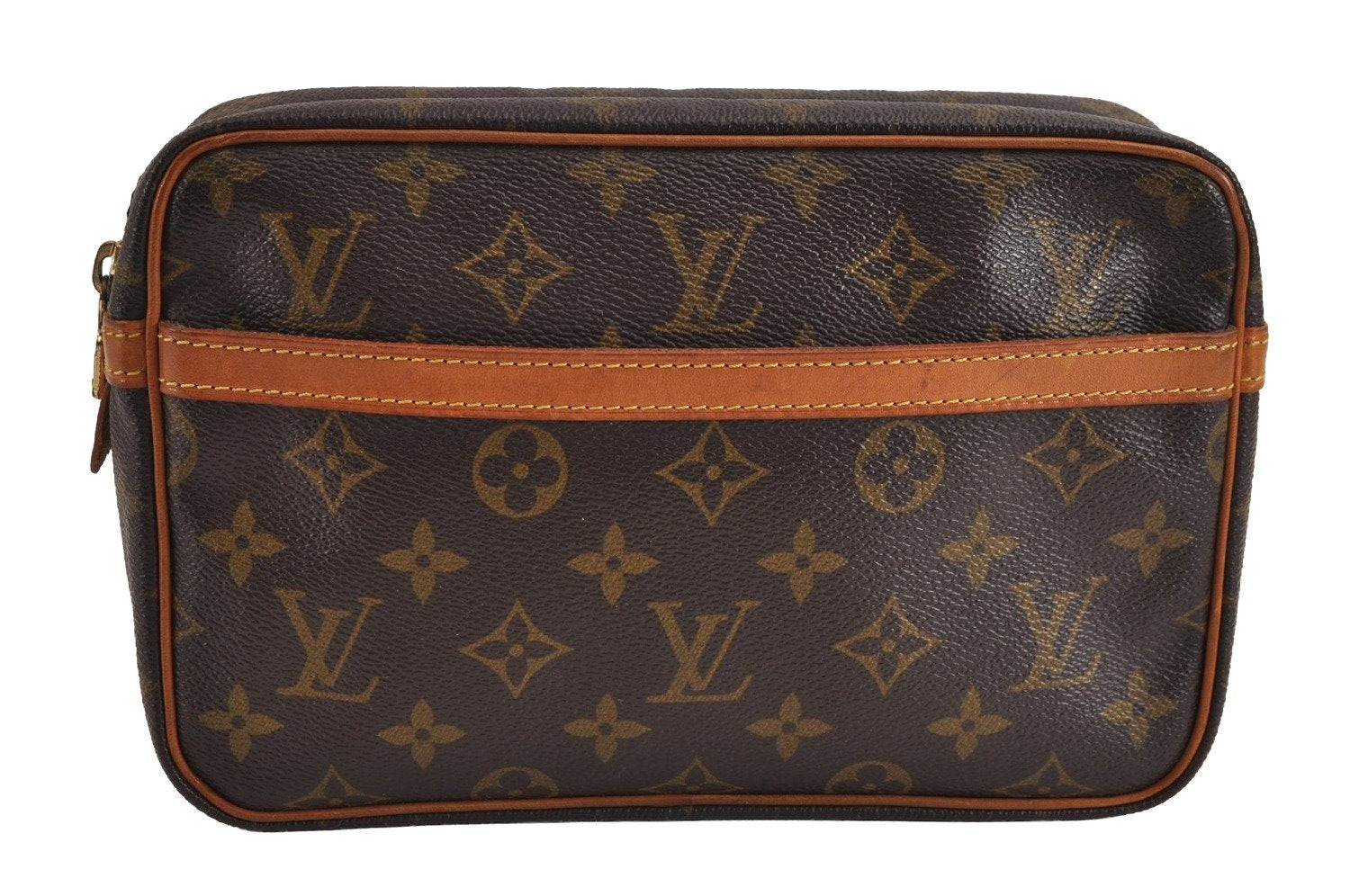 Authentic Louis Vuitton Monogram Compiegne 23 Clutch Hand Bag M51847 LV 2598J