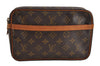 Authentic Louis Vuitton Monogram Compiegne 23 Clutch Hand Bag M51847 LV 2598J
