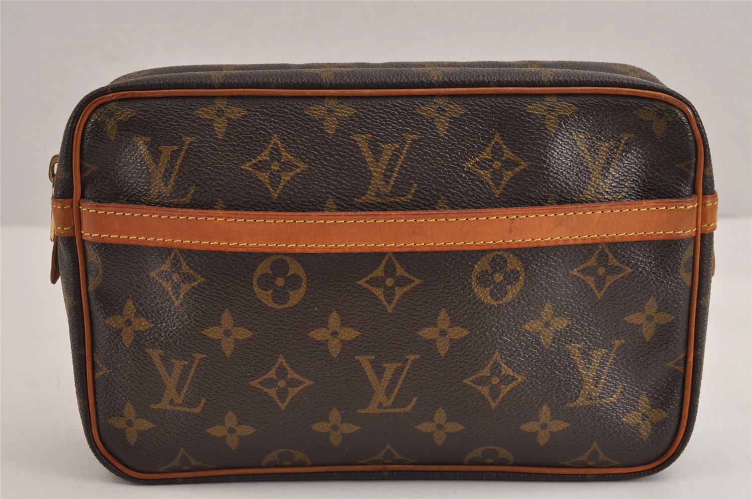 Authentic Louis Vuitton Monogram Compiegne 23 Clutch Hand Bag M51847 LV 2598J