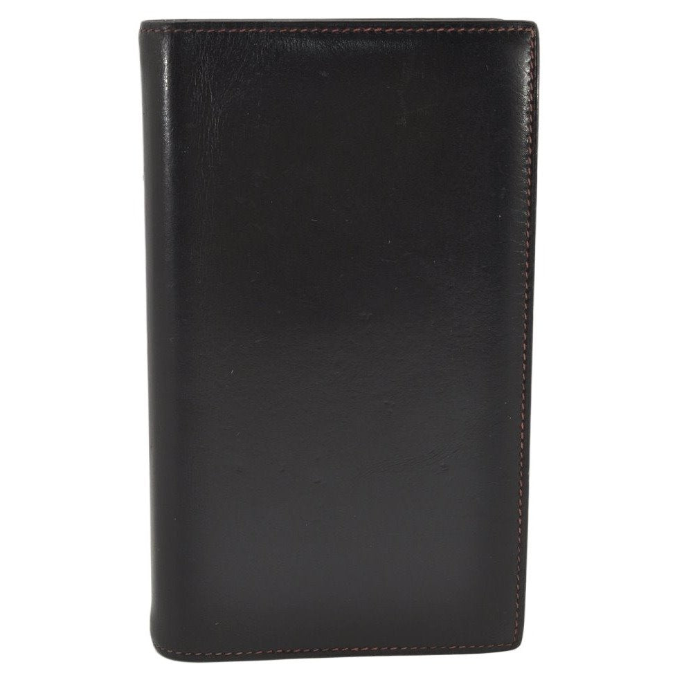 Authentic HERMES Vision II Simple Agenda Cover Day Planner Leather Black 2598K