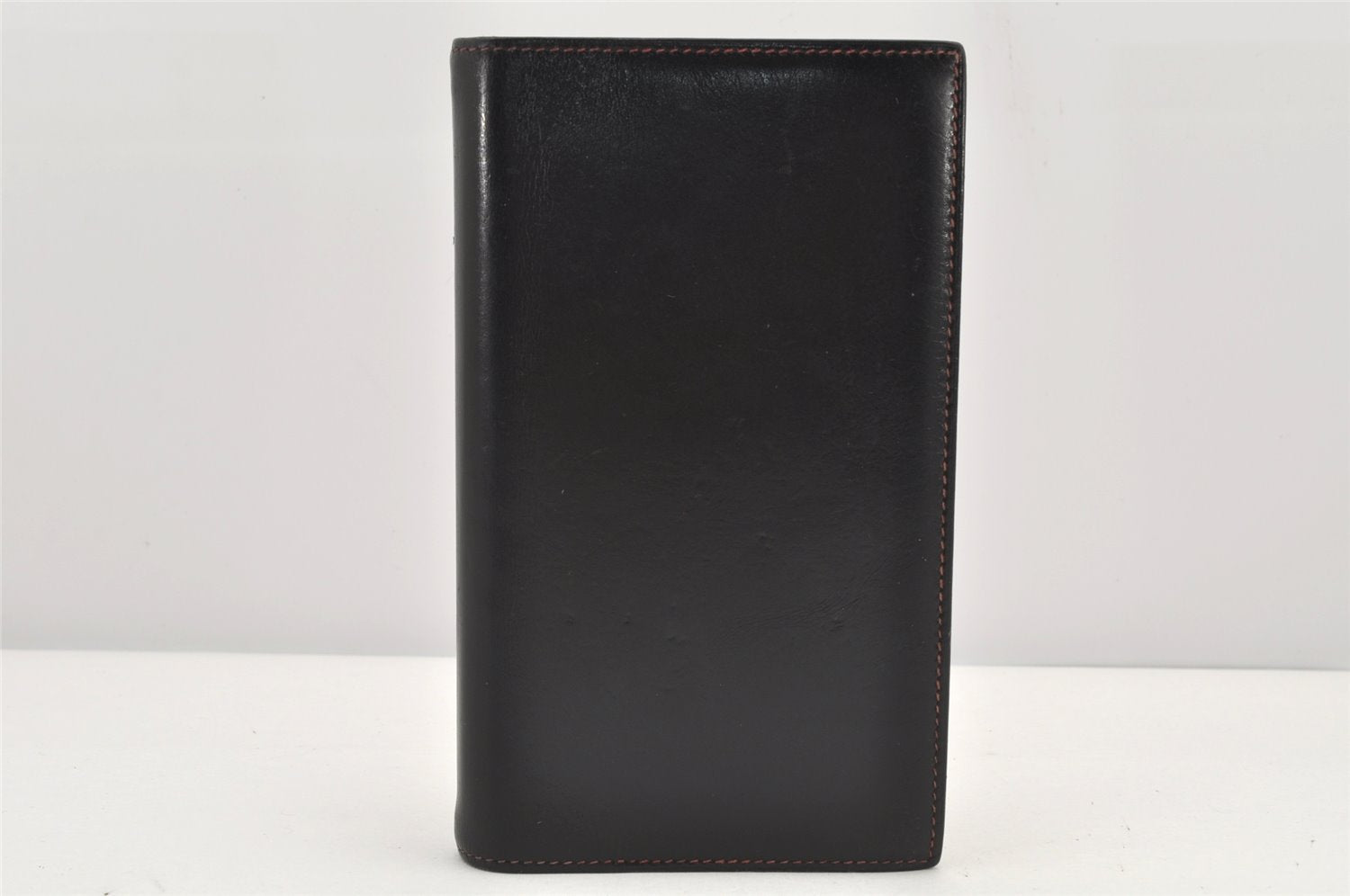 Authentic HERMES Vision II Simple Agenda Cover Day Planner Leather Black 2598K