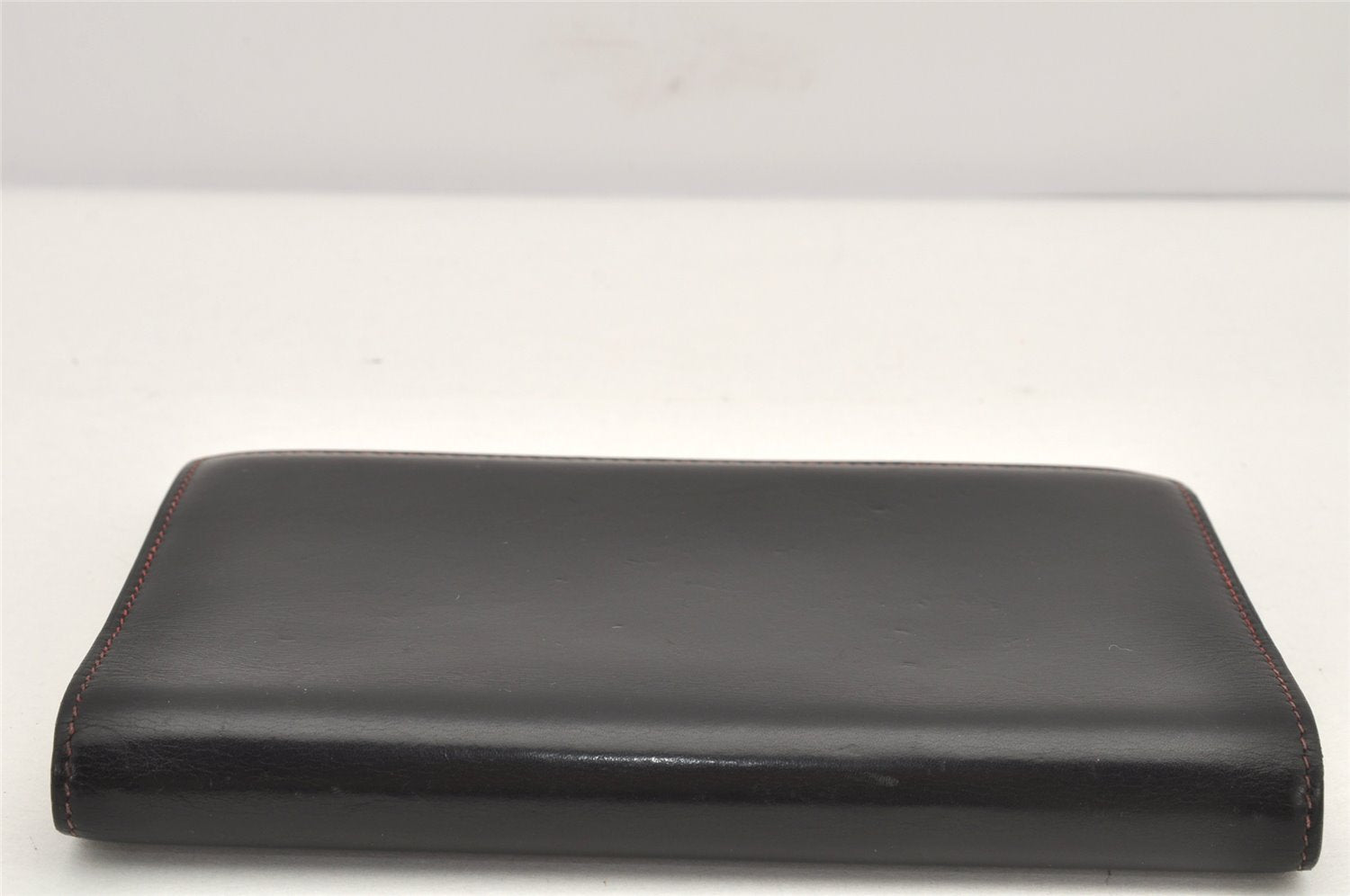 Authentic HERMES Vision II Simple Agenda Cover Day Planner Leather Black 2598K