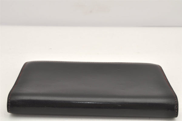 Authentic HERMES Vision II Simple Agenda Cover Day Planner Leather Black 2598K