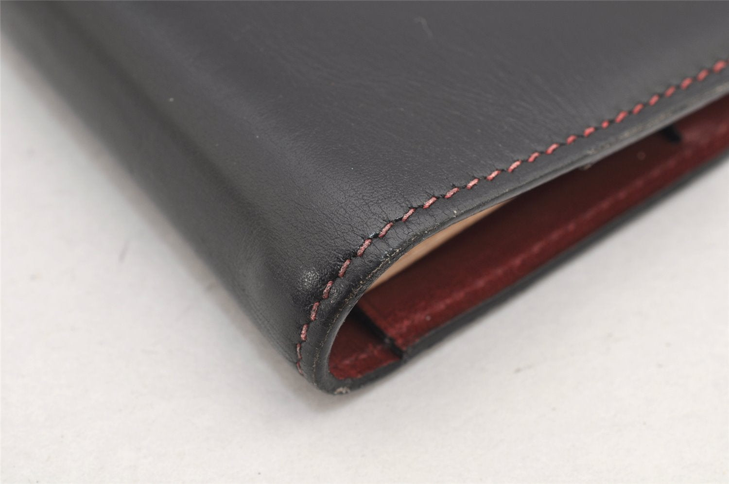 Authentic HERMES Vision II Simple Agenda Cover Day Planner Leather Black 2598K