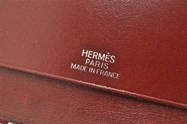 Authentic HERMES Vision II Simple Agenda Cover Day Planner Leather Black 2598K