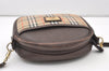 Authentic Burberrys Nova Check Shoulder Cross Bag Canvas Leather Beige 2599J