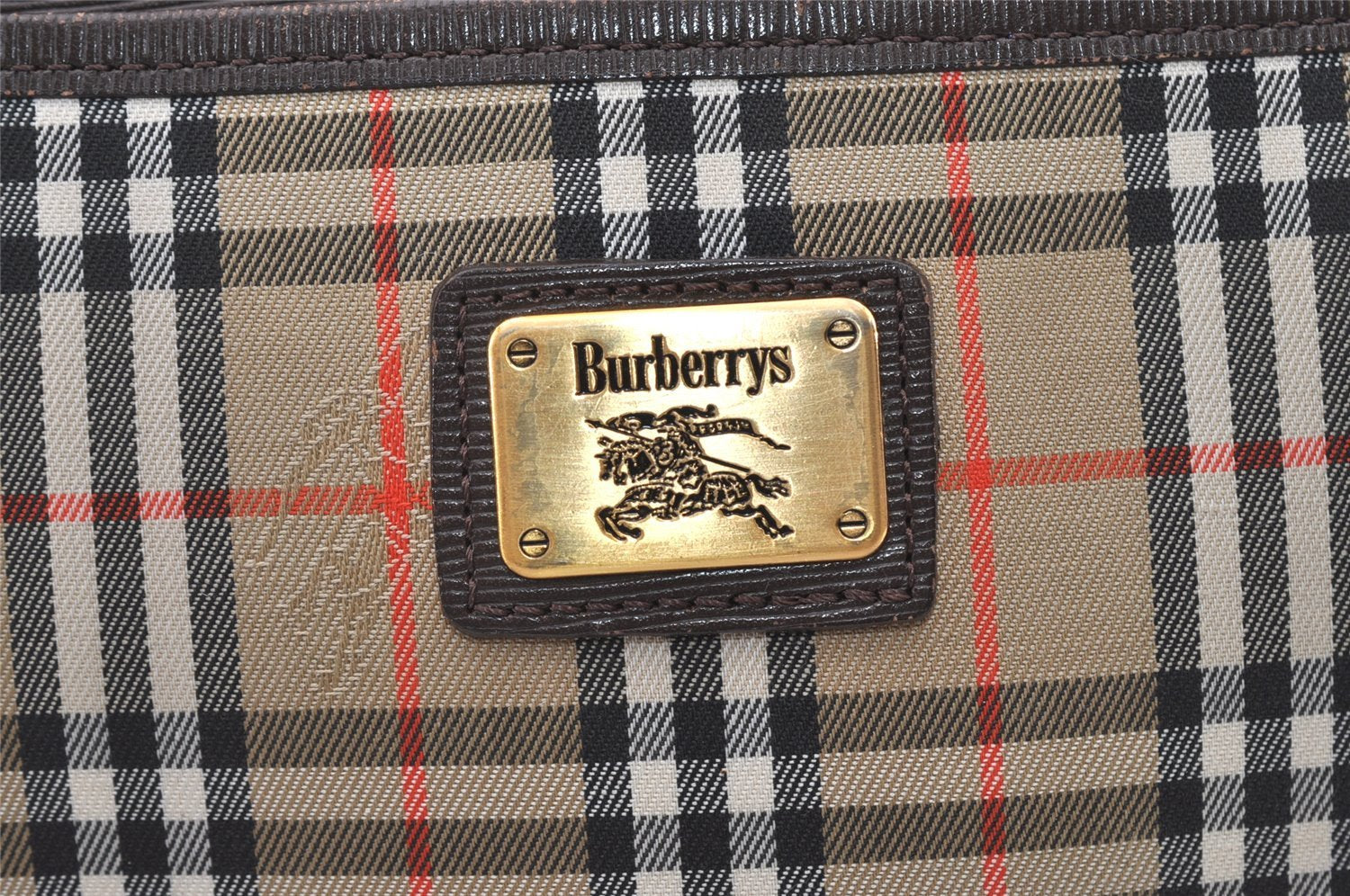 Authentic Burberrys Nova Check Shoulder Cross Bag Canvas Leather Beige 2599J