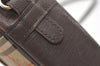 Authentic Burberrys Nova Check Shoulder Cross Bag Canvas Leather Beige 2599J