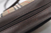 Authentic Burberrys Nova Check Shoulder Cross Bag Canvas Leather Beige 2599J