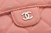 Authentic CHANEL Calf Skin Matelasse Long Wallet Purse CC Logo Pink Box 2599K