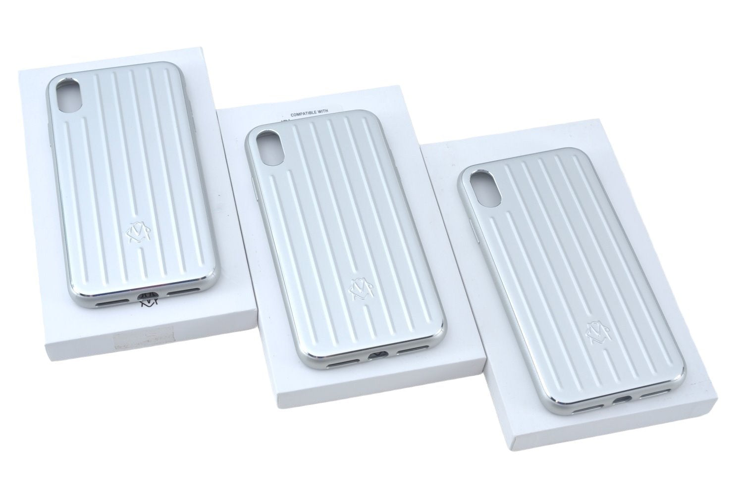 Authentic RIMOWA Groove Aluminum iPhone Xs Max Case Silver New 3Set Box 2600I