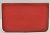 Authentic HERMES Dogon GM Leather Long Wallet Purse Red 2600K