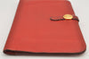 Authentic HERMES Dogon GM Leather Long Wallet Purse Red 2600K
