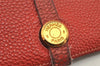 Authentic HERMES Dogon GM Leather Long Wallet Purse Red 2600K
