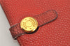 Authentic HERMES Dogon GM Leather Long Wallet Purse Red 2600K