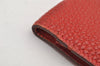 Authentic HERMES Dogon GM Leather Long Wallet Purse Red 2600K