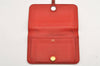 Authentic HERMES Dogon GM Leather Long Wallet Purse Red 2600K