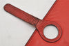 Authentic HERMES Dogon GM Leather Long Wallet Purse Red 2600K
