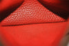 Authentic HERMES Dogon GM Leather Long Wallet Purse Red 2600K
