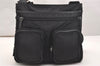 Authentic PRADA Nylon Tessuto Leather Shoulder Cross Body Bag Purse Black 2602J