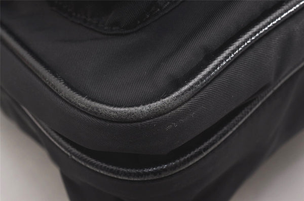 Authentic PRADA Nylon Tessuto Leather Shoulder Cross Body Bag Purse Black 2602J