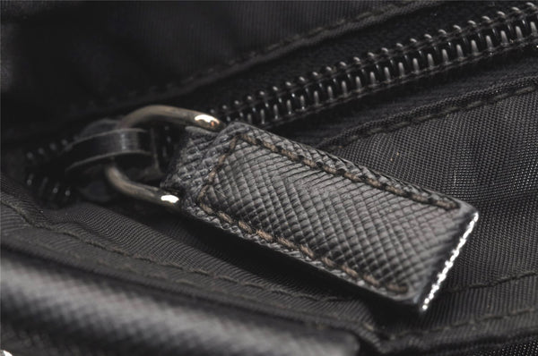 Authentic PRADA Nylon Tessuto Leather Shoulder Cross Body Bag Purse Black 2602J
