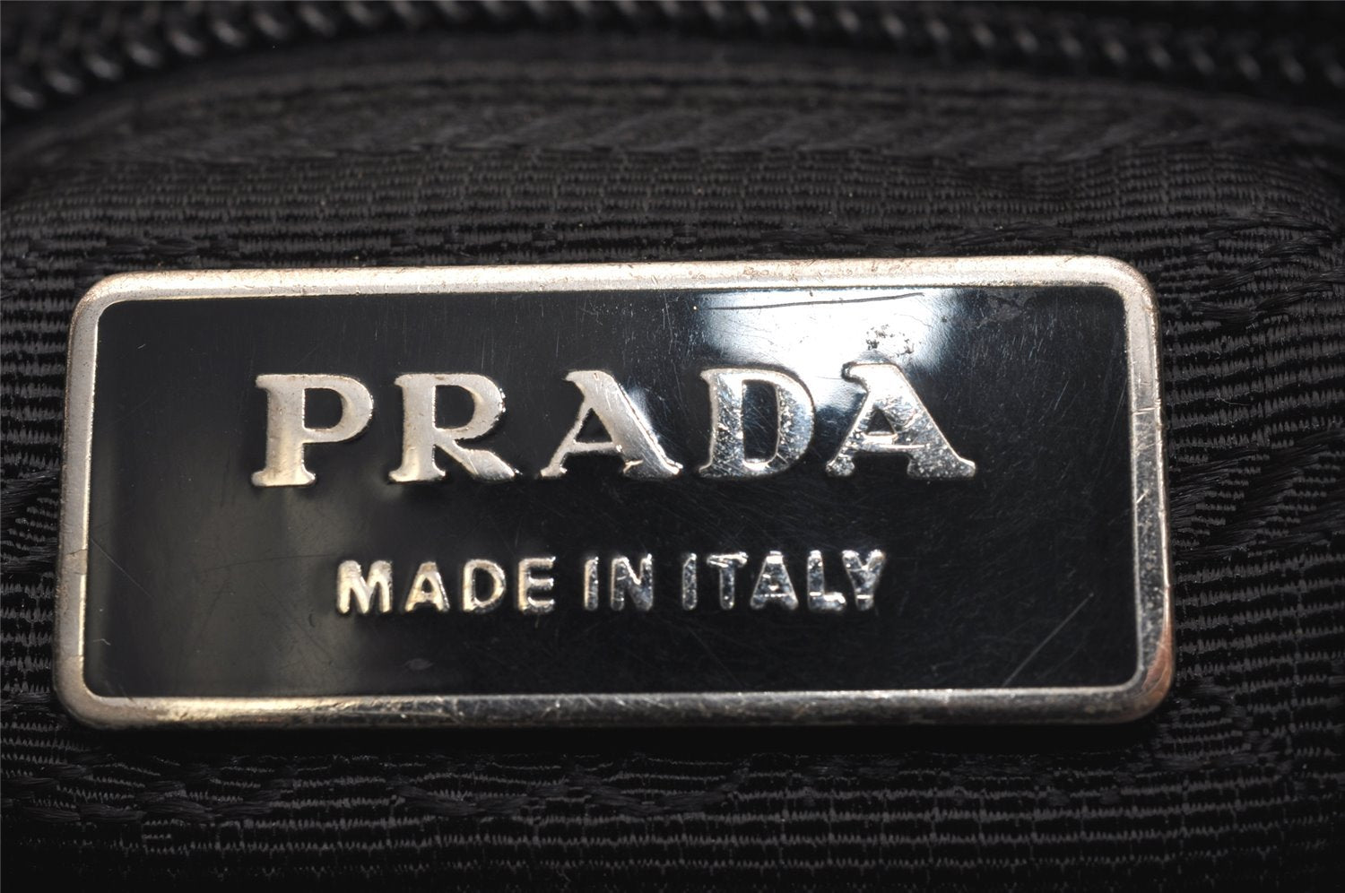Authentic PRADA Nylon Tessuto Leather Shoulder Cross Body Bag Purse Black 2602J