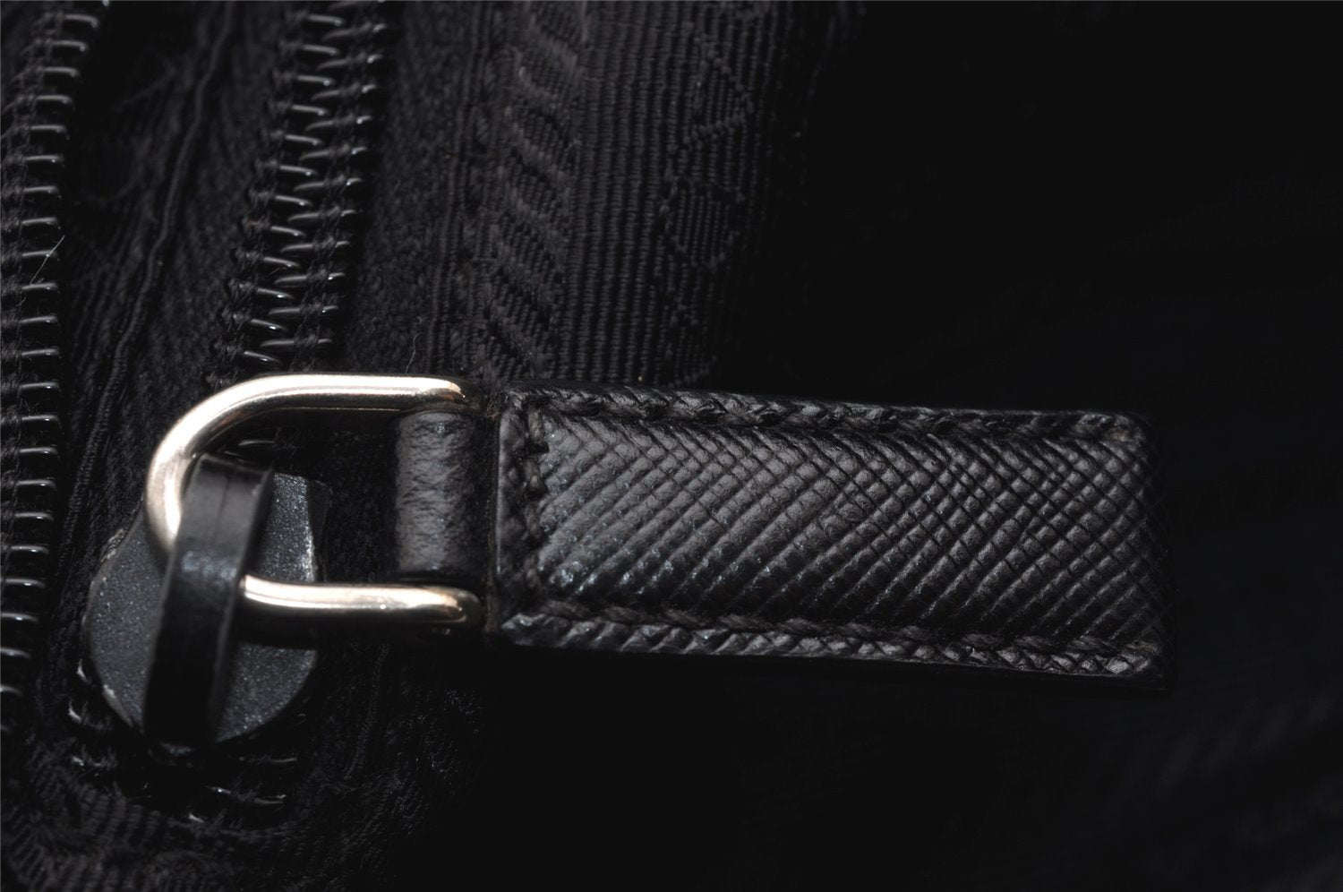 Authentic PRADA Nylon Tessuto Leather Shoulder Cross Body Bag Purse Black 2602J