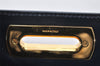 Authentic Salvatore Ferragamo Gancini Leather 2Way Shoulder Hand Bag Navy 2604K
