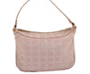 Authentic CHANEL New Travel Line Shoulder Hand Bag Nylon Leather Pink 2605K