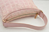 Authentic CHANEL New Travel Line Shoulder Hand Bag Nylon Leather Pink 2605K