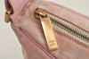 Authentic CHANEL New Travel Line Shoulder Hand Bag Nylon Leather Pink 2605K