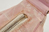 Authentic CHANEL New Travel Line Shoulder Hand Bag Nylon Leather Pink 2605K