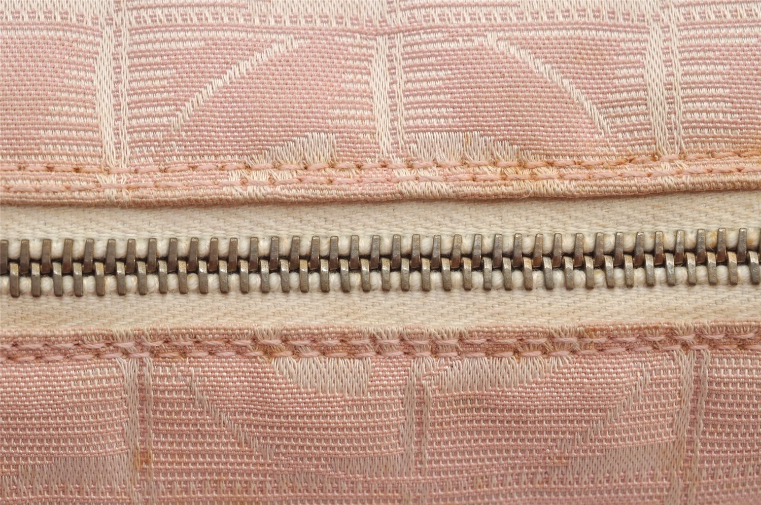 Authentic CHANEL New Travel Line Shoulder Hand Bag Nylon Leather Pink 2605K