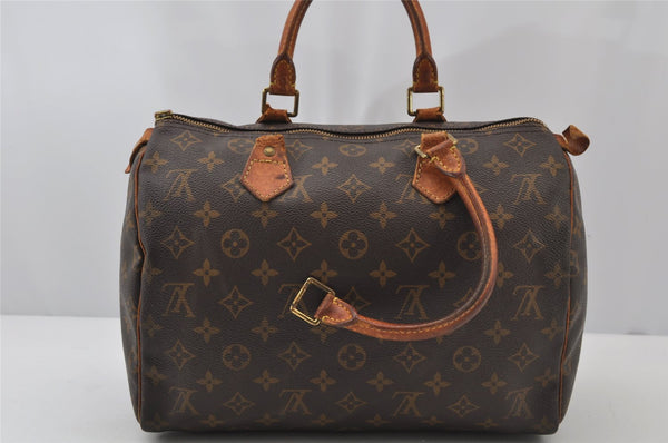 Authentic Louis Vuitton Monogram Speedy 30 Hand Boston Bag M41526 Junk 2606J