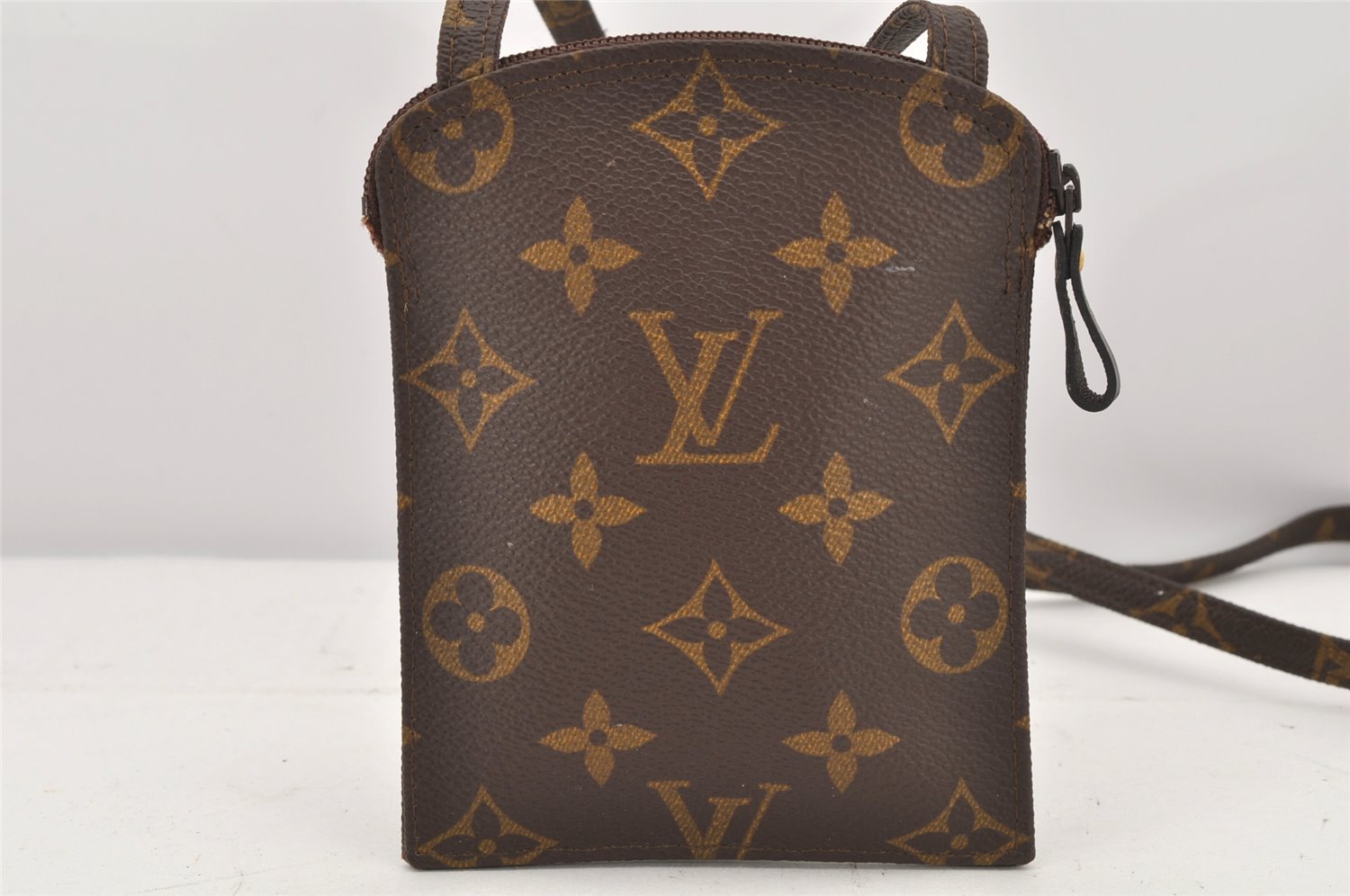 Auth Louis Vuitton Monogram Pochette Secret Shoulder Bag Pouch Old Model 2606K
